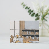 Carte Postale Lecture dans la bibliothèque (Debout devant)