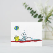 Carte Postale lecture de bots (Debout devant)