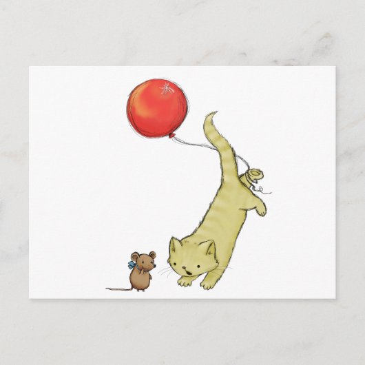 Carte Postale Lecture de chats et de souris (Devant)