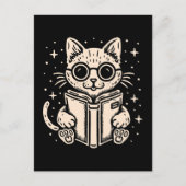 Carte Postale Lecture de chats livre d'imaginaires (Devant)