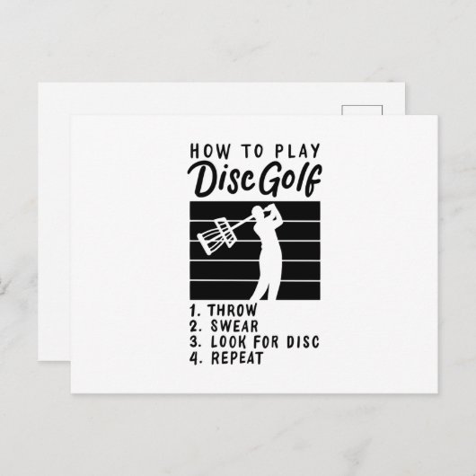 Carte Postale Lecture de Disk Golf (Devant / Derrière)