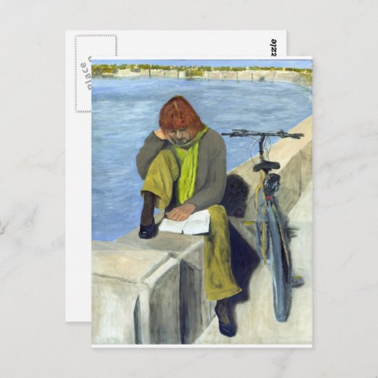 Carte Postale Lecture de femme (Devant / Derrière)