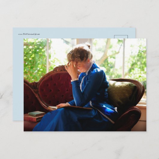 Carte Postale Lecture de la dame (Devant / Derrière)