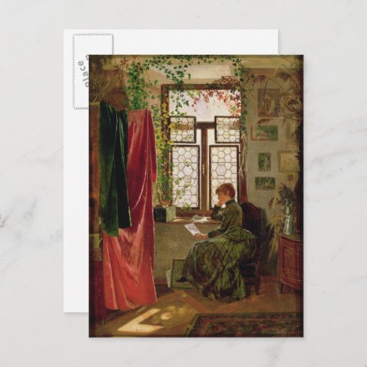 Carte Postale Lecture de la lettre (Devant / Derrière)