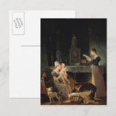 Carte Postale Lecture de la lettre (Devant / Derrière)