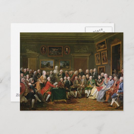 Carte Postale Lecture de la tragédie 'L'Orphelin de la (Devant / Derrière)