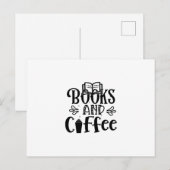 Carte Postale Lecture De Livres D'Art Et Café (Devant / Derrière)