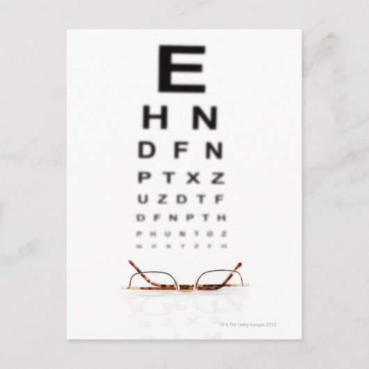 Carte Postale Lecture de lunettes (Devant)