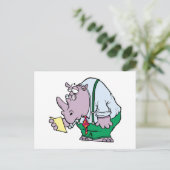 Carte Postale Lecture de Rhino (Debout devant)