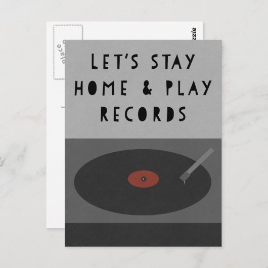 Carte Postale Lecture des enregistrements (Devant / Derrière)