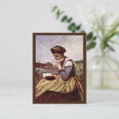 Carte Postale Lecture Des Femmes Par Corot Jean-Baptiste-Camille (Debout devant)