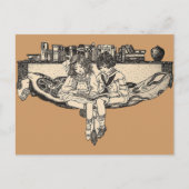 Carte Postale Lecture des filles et des garçons (Devant)