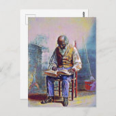 CARTE POSTALE LECTURE DES SCRIPTURES PAR THOMAS WATERMAN WOOD (Devant / Derrière)