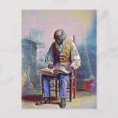 CARTE POSTALE LECTURE DES SCRIPTURES PAR THOMAS WATERMAN WOOD (Devant)