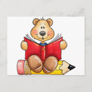 Carte Postale Lecture d'ours de nounours