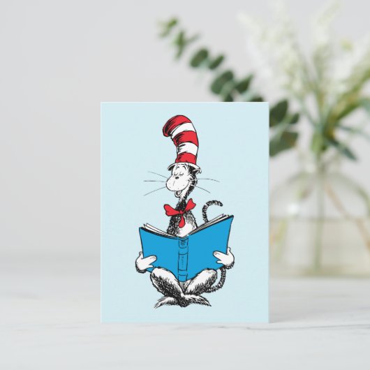 Carte Postale Lecture du Chat dans le Chapeau (Debout devant)