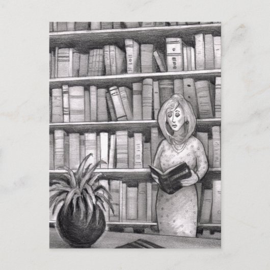 Carte Postale Lecture du livre (Devant)