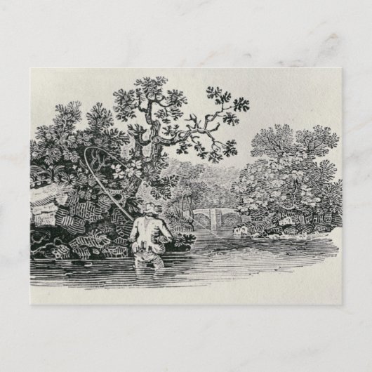 Carte Postale Lecture d'un Saumon (Devant)