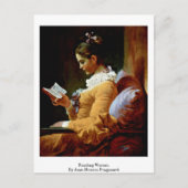 Carte Postale Lecture Femme Par Jean-Honore Fragonard (Devant)