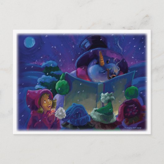 Carte Postale Lecture hivernale (Devant)