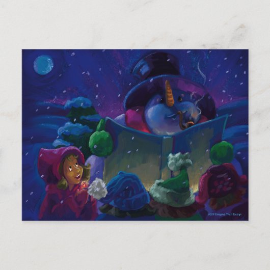 Carte Postale Lecture hivernale (Devant)