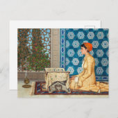 Carte Postale Lecture jeune femme | Osman Hamdi Bey | (Devant / Derrière)
