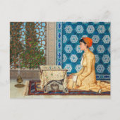 Carte Postale Lecture jeune femme | Osman Hamdi Bey | (Devant)