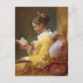 Carte Postale Lecture jeune fille (Devant)