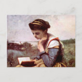 Carte Postale Lecture par Jean-Baptiste Camille Corot (Devant)