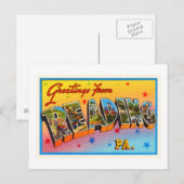 Carte Postale Lecture Pennsylvania PA Vintage voyage Souvenir (Devant / Derrière)