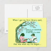 Carte Postale Lecture précoce (Devant / Derrière)