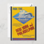 Carte Postale Lecture Train de croiseurs de chemin de fer 1937 (Devant / Derrière)