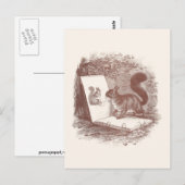 Carte Postale L'écureuil Admires croquis de soi (Devant / Derrière)