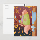 Carte Postale L'écureuil d'automne (Devant / Derrière)