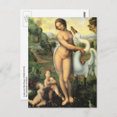 Carte Postale Léda de Léonard de Vinci et le Cygne (Devant / Derrière)