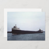 Carte Postale L'Edmund Fitzgerald sur la rivière St. Clair (Devant / Derrière)