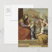 Carte Postale L'éducation de la Vierge, 1658 (Devant / Derrière)