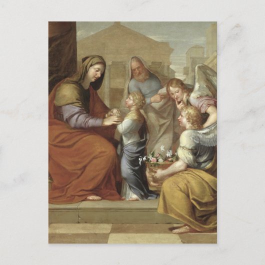 Carte Postale L'éducation de la Vierge, 1658 (Devant)