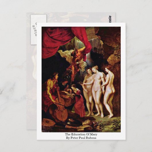Carte Postale L'Éducation De Marie Par Peter Paul Rubens (Devant / Derrière)