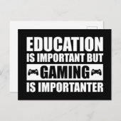 Carte Postale L'Éducation Est Importante, Mais Le Jeu Est Import (Devant / Derrière)