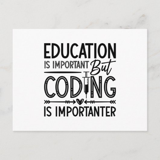 Carte Postale L'éducation Médicale sur le codeur est important C (Devant)