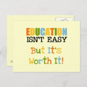 Carte Postale L'éducation vaut la peine (Devant / Derrière)