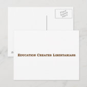 Carte Postale L'éducation vous rend libertaire (Devant / Derrière)