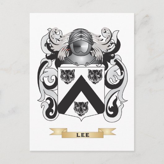 Carte Postale Lee Coat of Arms (Family Crest) (Devant)