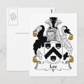 Carte Postale Lee Family Crest (Devant / Derrière)