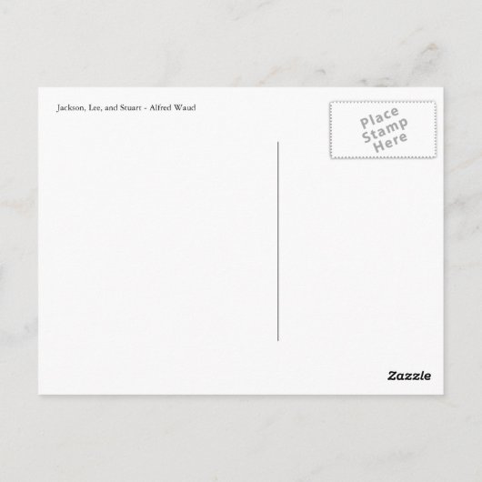 Carte Postale Lee, Jackson, Stuart (Dos)