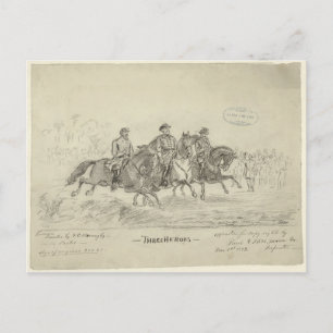 Carte Postale Lee, Jackson, Stuart