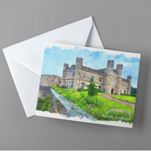 Carte Postale Leeds Angleterre Castle Panorama