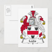 Carte Postale Leeds Family Crest (Devant / Derrière)