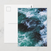 Carte Postale L'effondrement des vagues dans l'océan (Devant / Derrière)